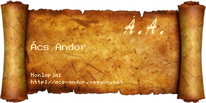 Ács Andor névjegykártya